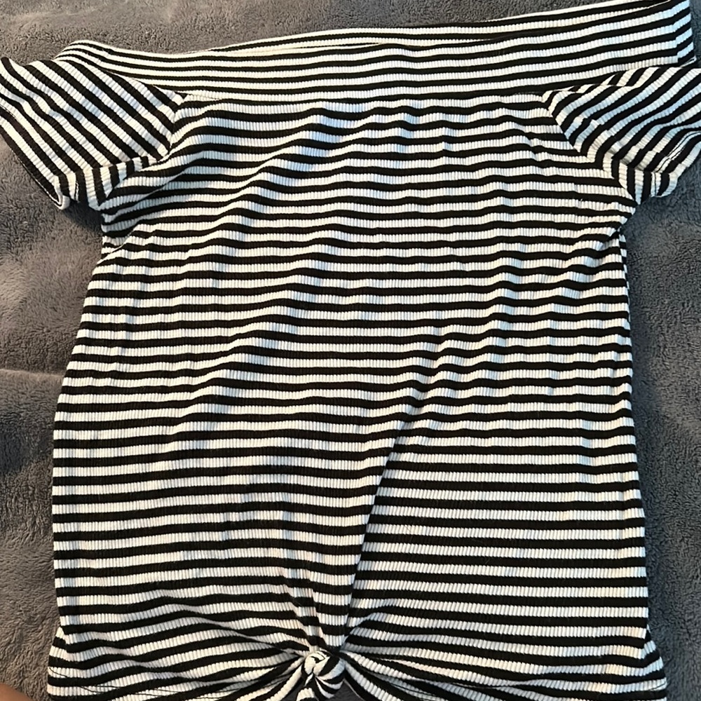 Black and white off the shoulder top